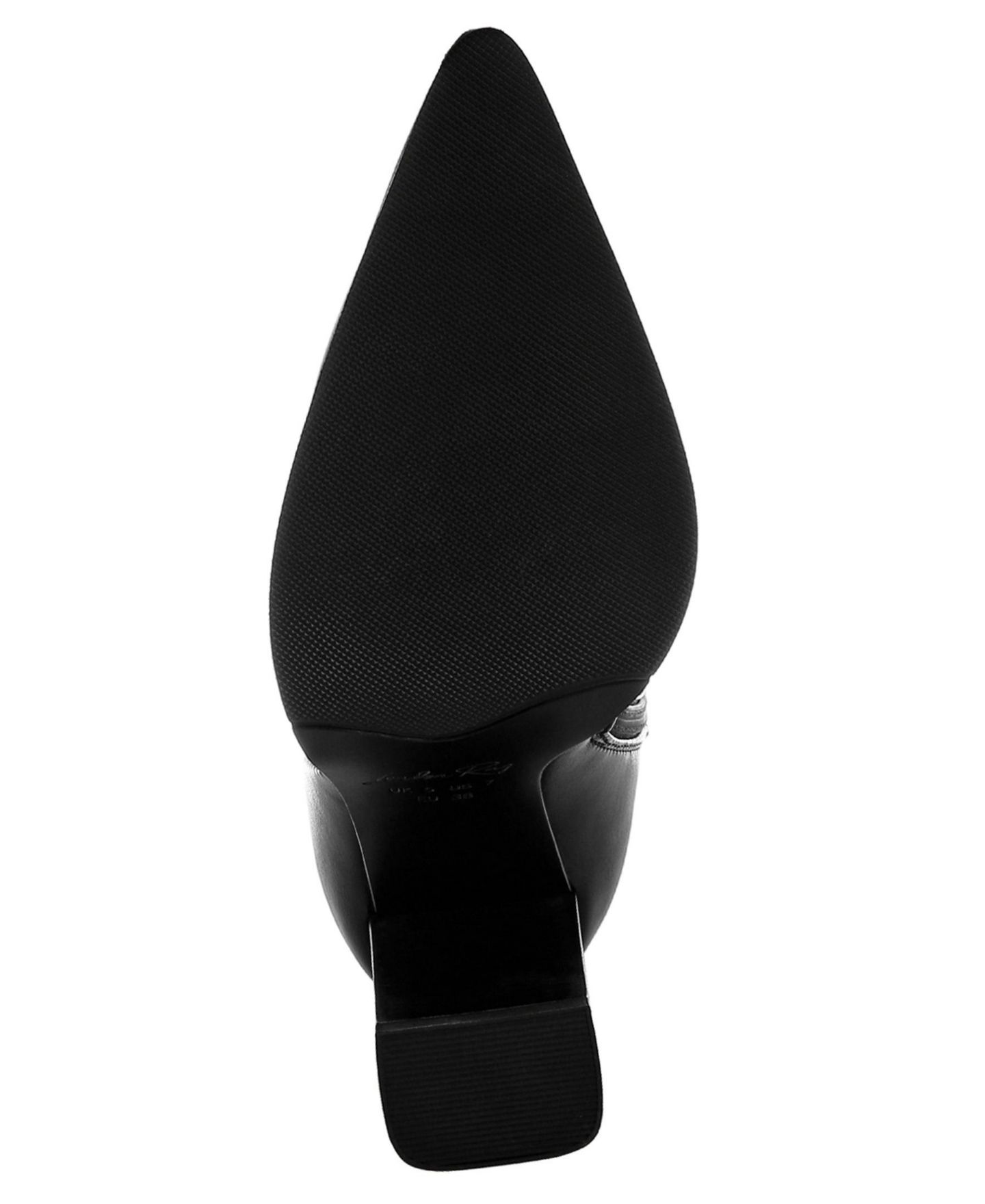 Женские ботинки London Rag Hatter Pointed Toe Faux Leather, цвет: Чёрный гладкий — фото 7