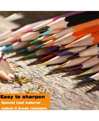 24 Colors Wood Colored Pencils, Sketching Drawing Pencils Set, 0.3mm Soft Core for Adult Coloring Artists Professionals and Colorists