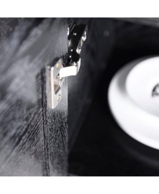 45" 3-Door Mirrored Storage Cabinet