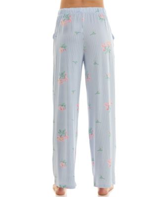 Women's Open Leg Mid-Rise Sleep Pants