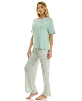 Women's Open Leg Mid-Rise Sleep Pants