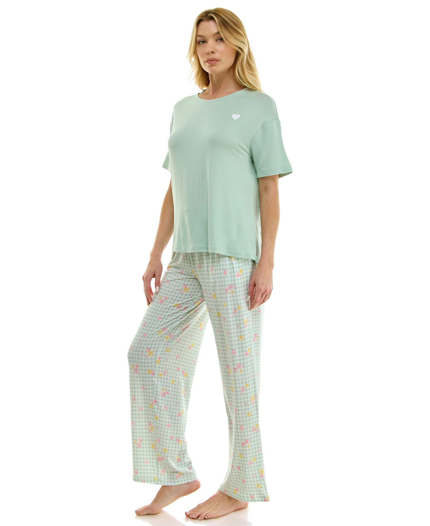 Women's Open Leg Mid-Rise Sleep Pants