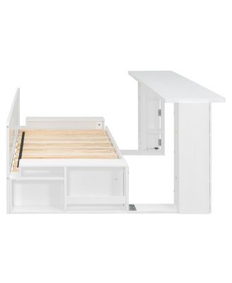  Full Size Daybed with Removable Desk & Storage Drawers