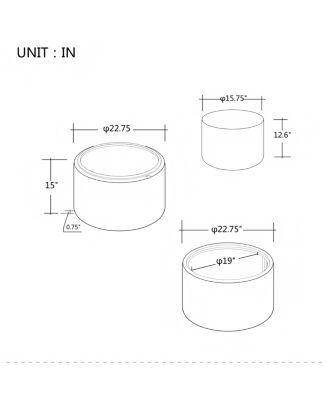 Ball & Cast Nesting Storage Ottomans (2), Linen Upholstered