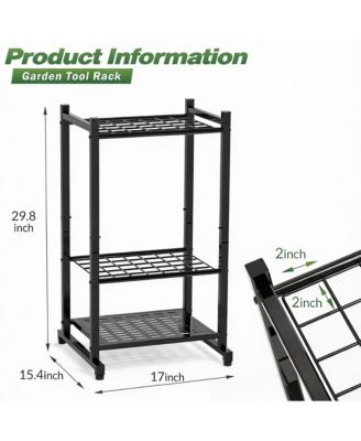 Garden Tool Rack - 35 Slots, Heavy Duty Steel, Easy Assembly, Fits Various Spaces