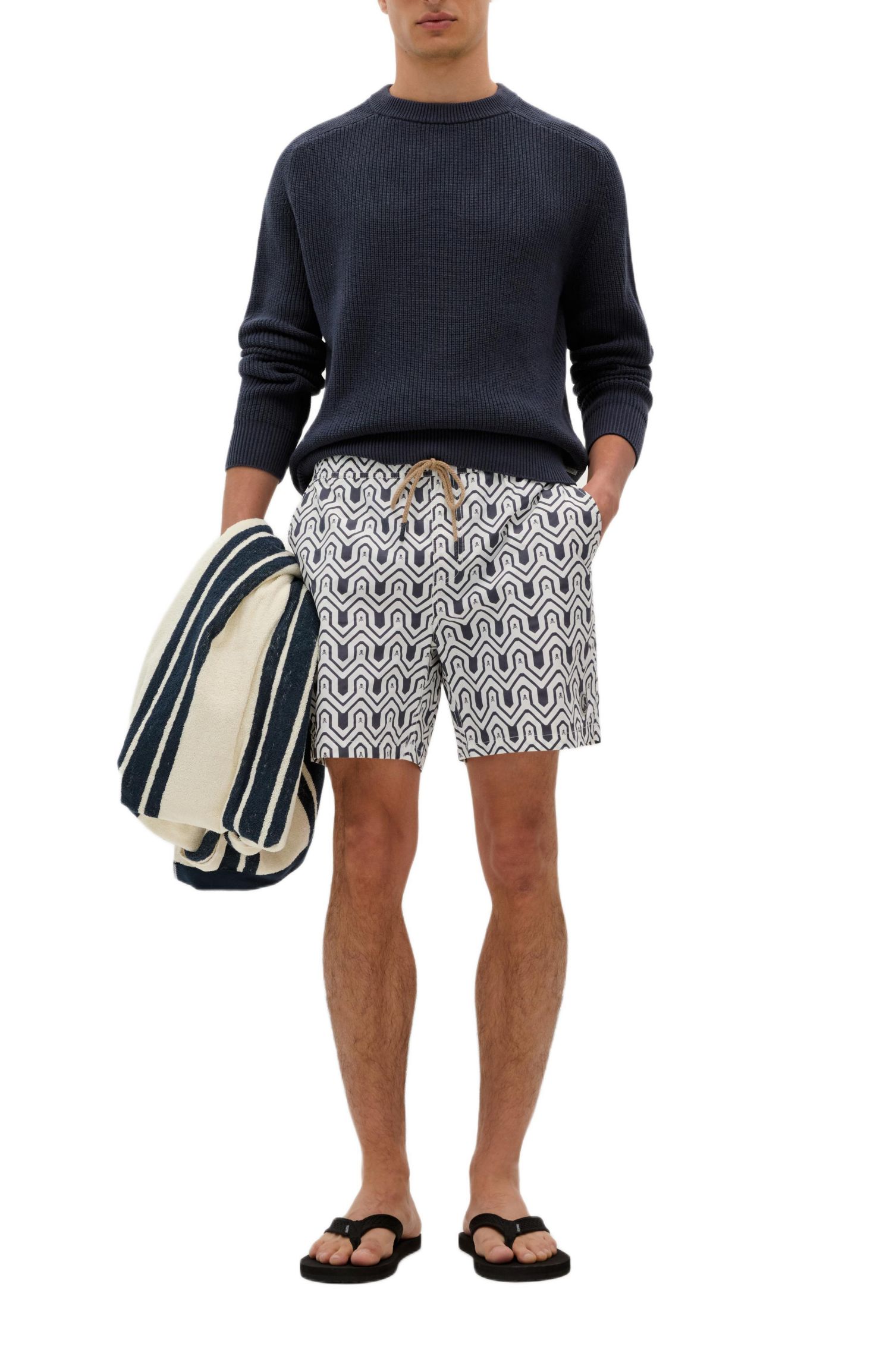 Men's Indigo Skull Swimsuit