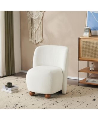 Modern Low Back Accent Chair, Armless for Small Spaces