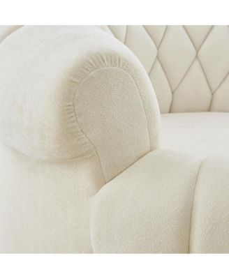 Swivel Accent Chair 360° Round Club Chair for Living Room/Bedroom