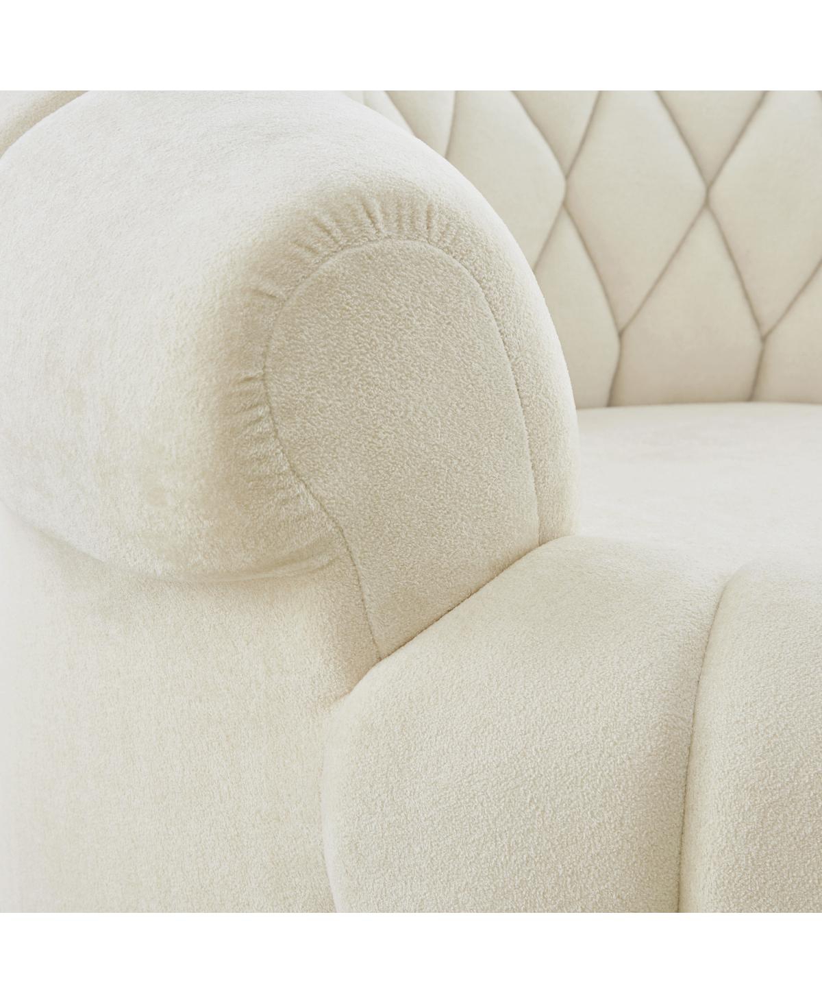 Streamdale Furniture Swivel Accent Chair 360° Round Club for Living Room/Bedroom