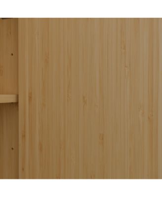 Bamboo side pressing process large capacity wall cabinet
