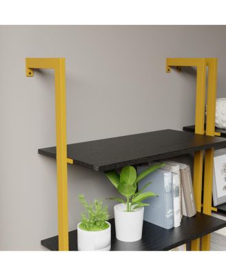 Industrial Lift Top Coffee Table with Hidden Storage, Black/Golden