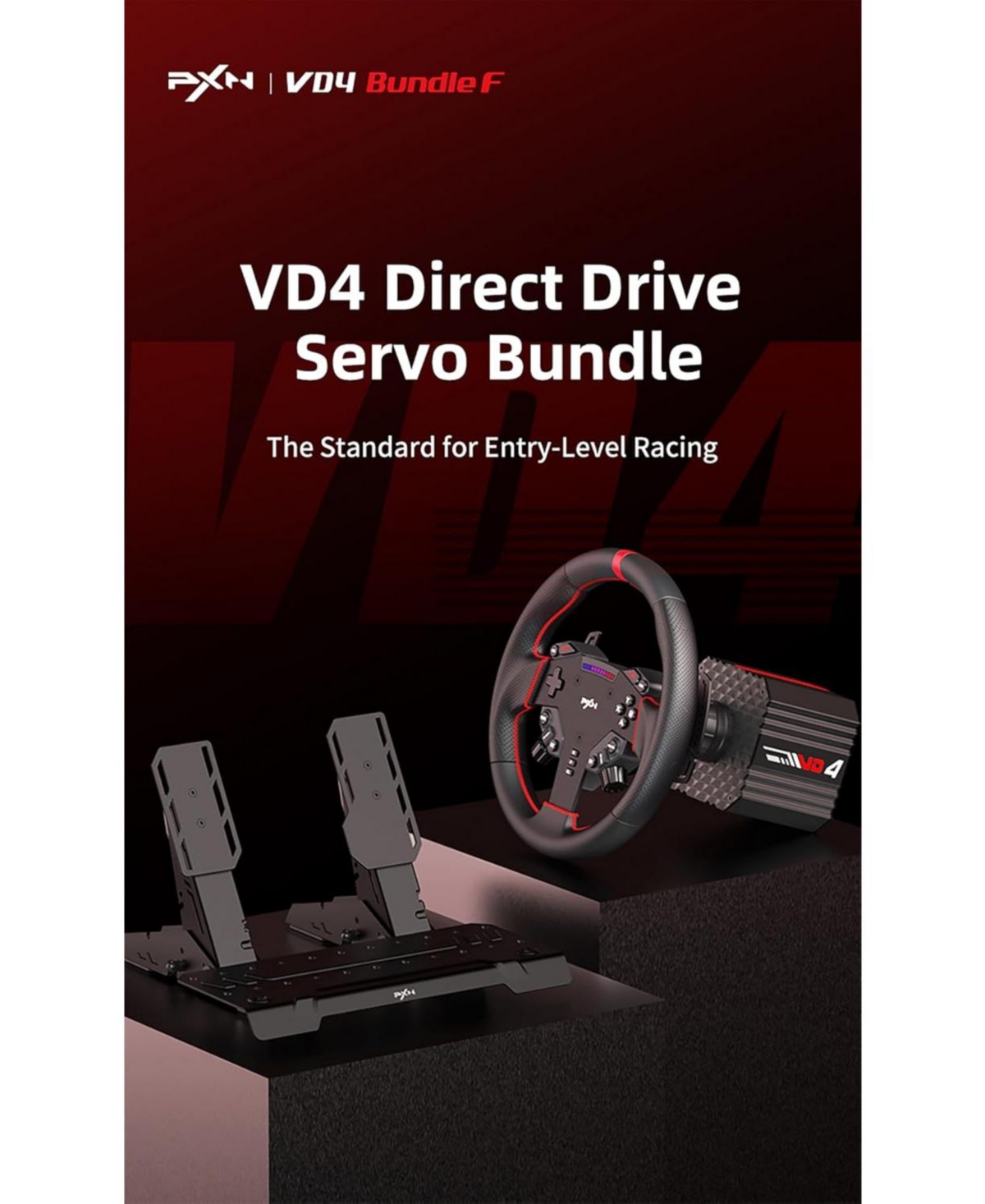 Pxn VD4 Direct Drive Racing Wheel Bundle.