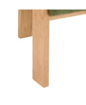 Green Boucle Dining Chairs - Natural Wood Frame (2-Pack)