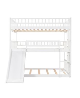 Triple Full Bunk Bed with Ladder & Slide