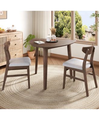 Triangular Wood Table - Modern Space-Saving Geometric Side Table.