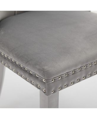 Nikki Collection Modern Velvet Dining Chair Set (2-Pcs)