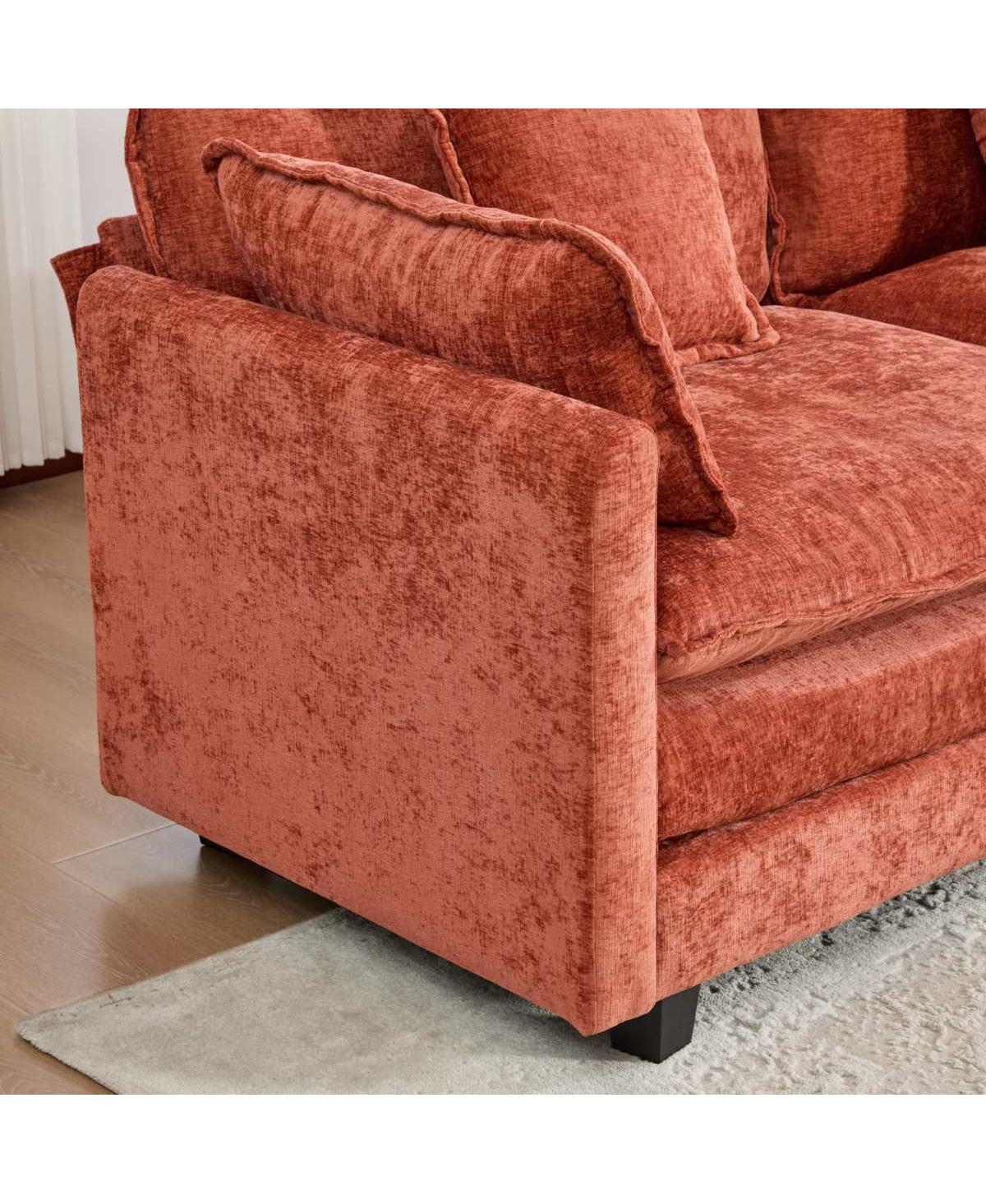 Streamdale Furniture Luxurious Velvet Lounge Chair with Adjustable Backrest