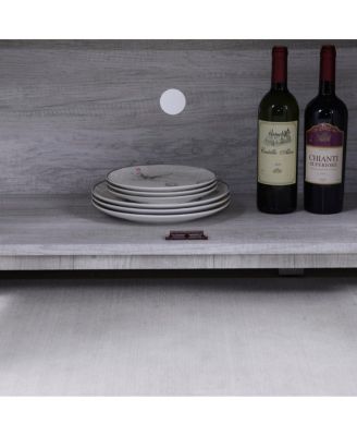 49" Countertop Sideboard with 3 Mirrored Doors & Adjustable Shelves