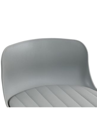  Bar Stools Set of 2 – Modern PU Leather Counter Height Swivel Chairs