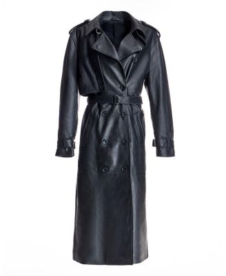 Women's Leather Trench