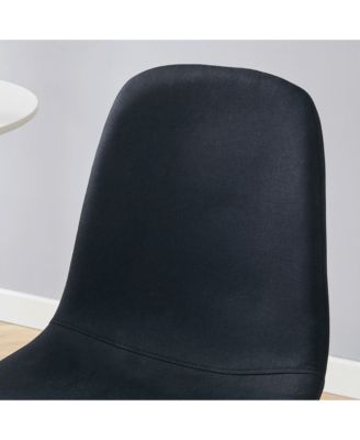 Linen Dining Chairs - Set of 4, Metal Legs