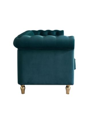 Chesterfield Velvet Sofa 84.65 inch for Living Room 