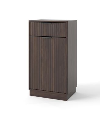 Woodgrain Tilt-Out Trash Cabinet - Walnut Finish