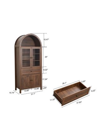 Dome Cabinet, Walnut, high-quality materials, antique craftsmanship, large storage