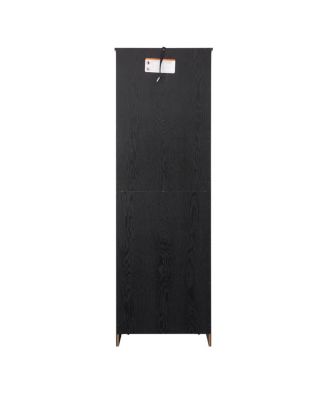 Streamdale Storage Cabinet with 8 Doors and 4 Shelves, Black