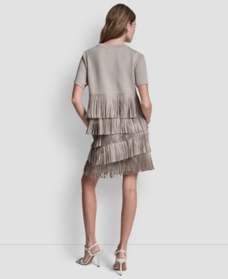 Women's Studded Fringe Short-Sleeve T-Shirt