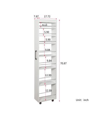 7-Tier Pull-Out Multi-Tier Storage Shelf for Kitchen, Living Room & Narrow Spaces