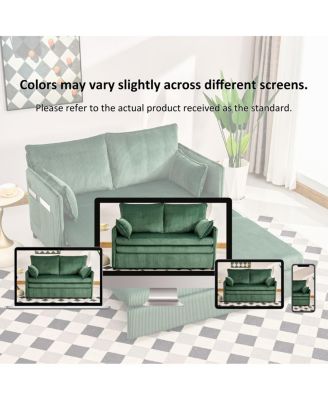 55" Convertible Sofa Bed with USB Ports