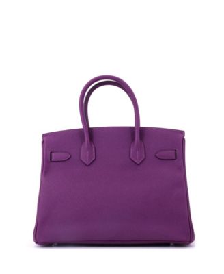 Birkin 30 Handbag Purple Epsom with Palladium Hardware