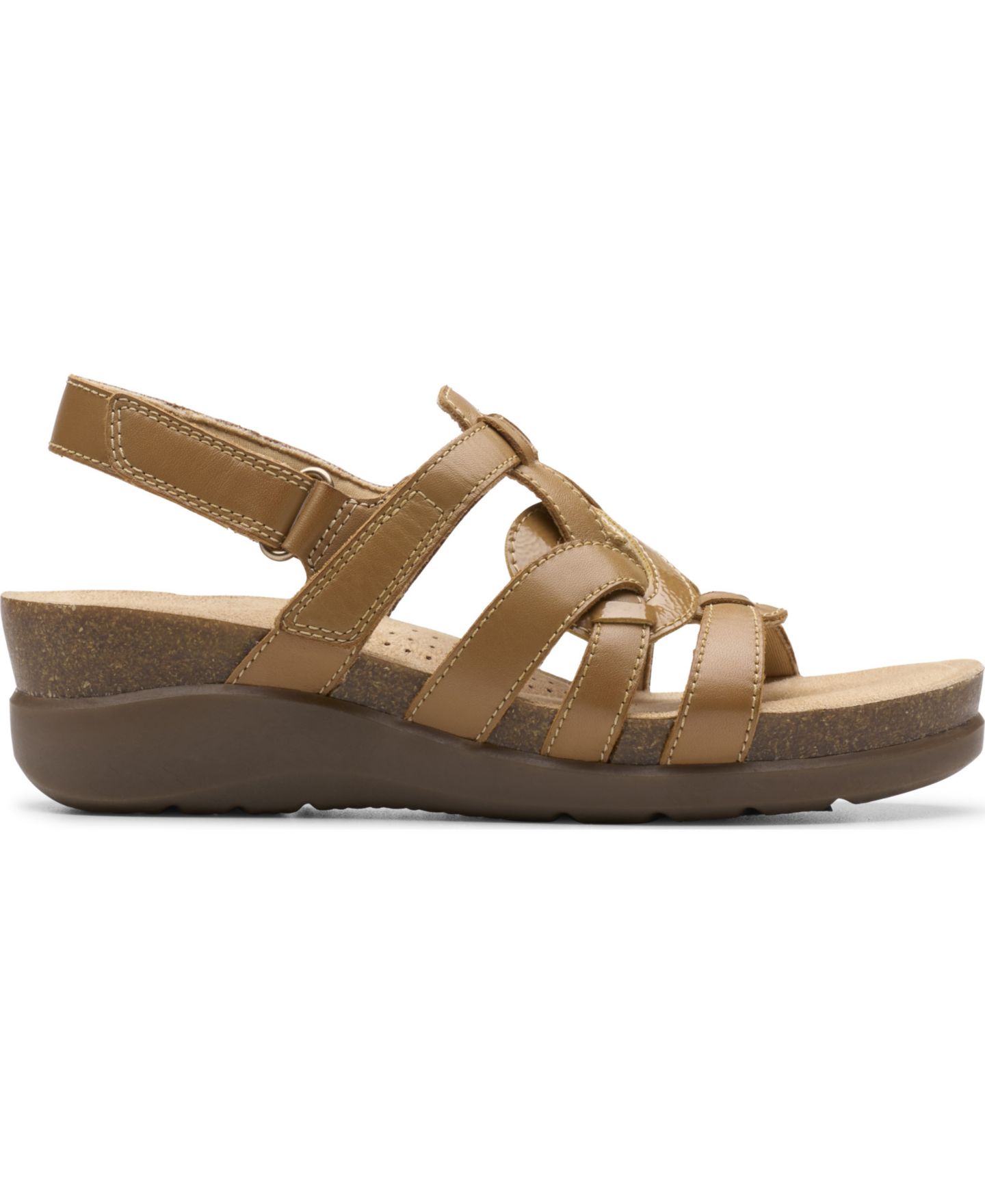 Женские сандалии Clarks Calenne Gracie Round Toe, цвет: Рыжевато-коричневый кожаный — фото 2