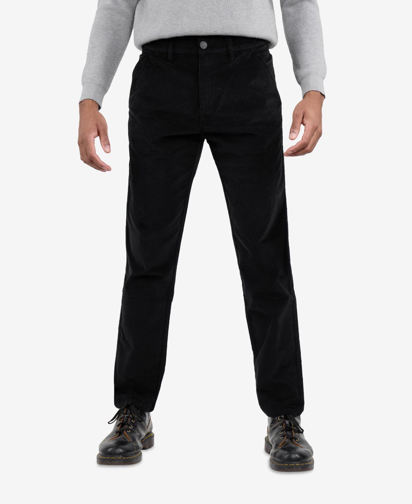 Мужские брюки SPRING + MERCER Slim Fit Corduroy, цвет: Чёрный — фото 1