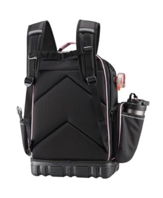 Tool Backpack, 56 Pockets, Heavy-Duty Tool Organizer with Laptop Compartment & Molded Base, Electrician Jobsite Backpack