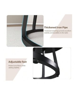 Kitchen Table 42inch Round Farmhouse Dining Table For 4 to 6 People Rustic Wood Kitchen Table for Dining Room