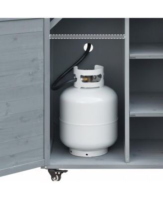 78.3" Outdoor Kitchen Island with Foldable Grill Table.