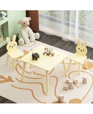 Streamdale Furniture Kids Table and Chair Set with 2 Bunny Chairs - Macy's