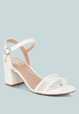 Womens Orpina Mesh Pin Buckle Block Heels