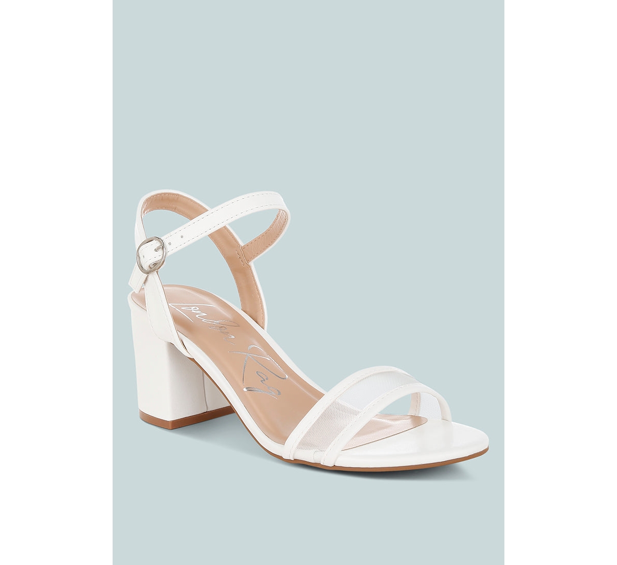 Orpina Mesh Pin Buckle Block Heels