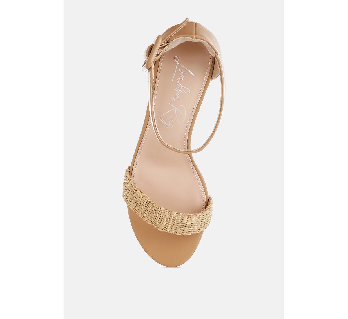 Rano Raffia Kitten Heel Sandals