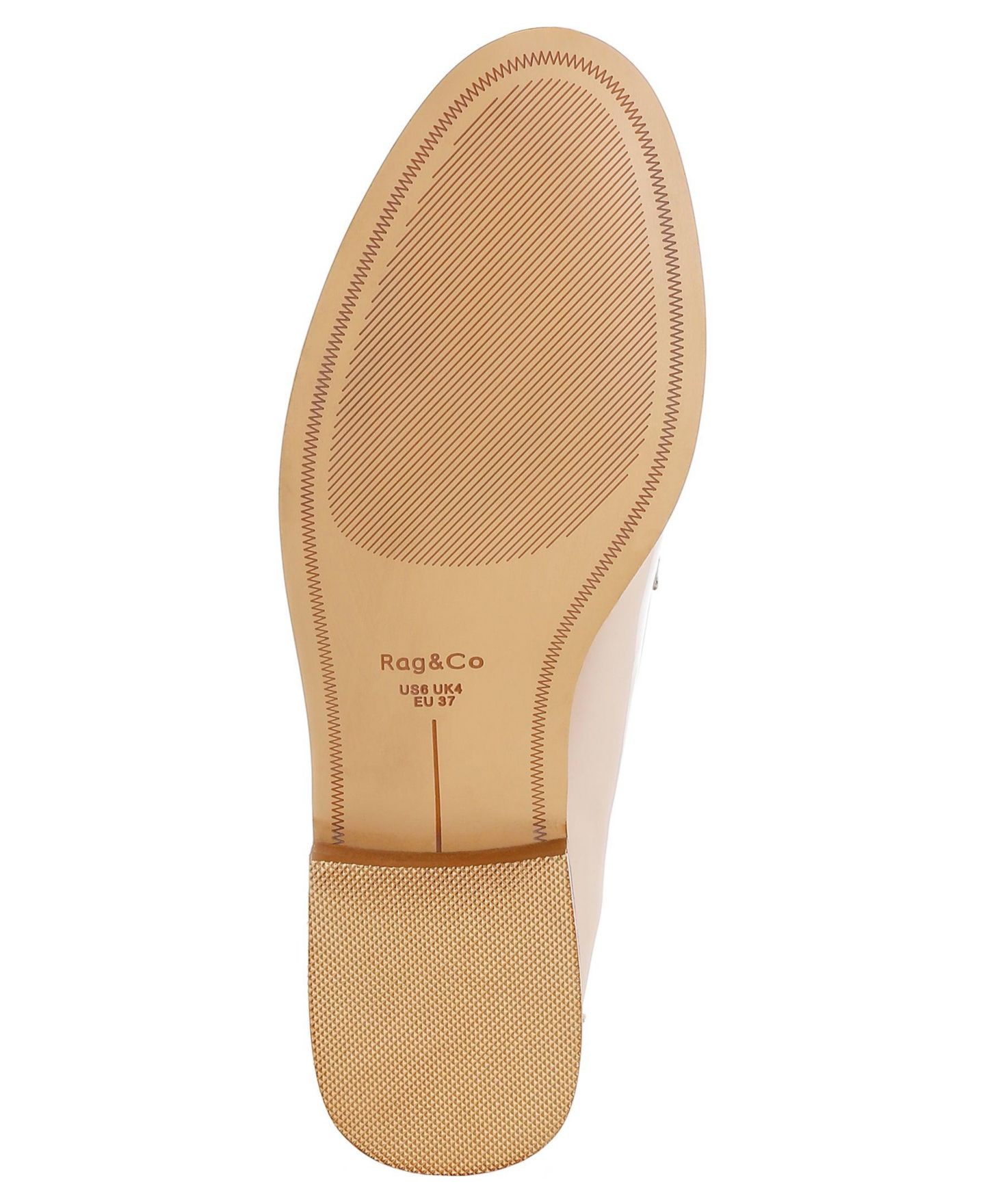 Женские туфли Rag & Co Corleone Pleather Stacked Heel, цвет: Бежевый — фото 7