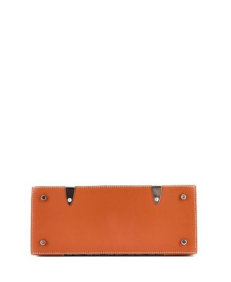 PM Saigon Top Handle Bag Coated Canvas with Leather