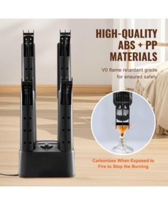 4-Tube Shoe Dryer, Portable Boot Dryer with Timer, Heat Blower, ABS+PP, Detachable Design for Boots, Shoes & Socks