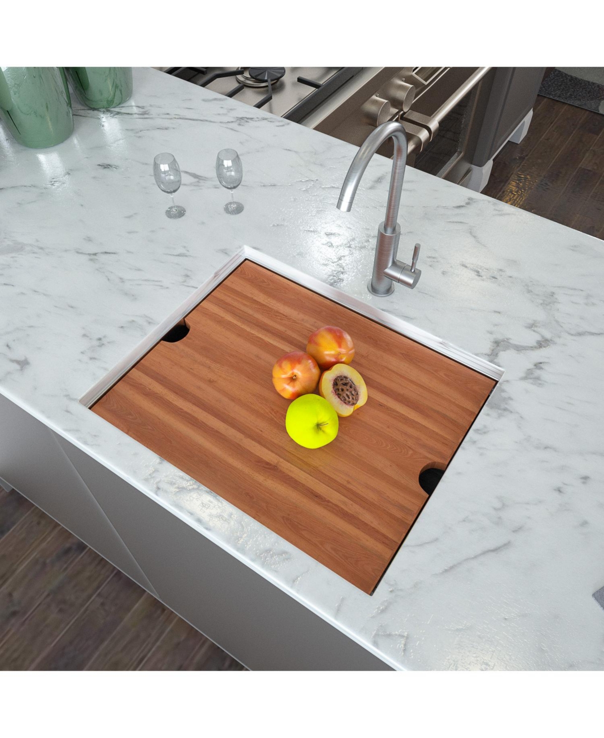 flynama Laundry Workstation Sink Undermount Deep Single Bowl Stainless Steel Utility Tub