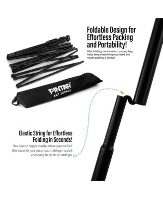 Easel Stand for Painting and Display - 63" Portable Metal Tripod Standing Art Easel with Bag, Foldable Easel Stand for Sign