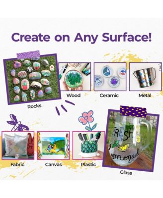 Acrylic Paint Markers Set - Fine Tip Paint Pens - Acrylic Markers Paint Pens - Acrylic Paint Pens for Rock Painting