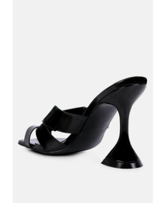 Womens Snatched Intertwined Toe Ring Heeled Sandals