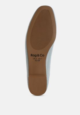 Rag and Co Womens Agshin Metallic Ballet Flats